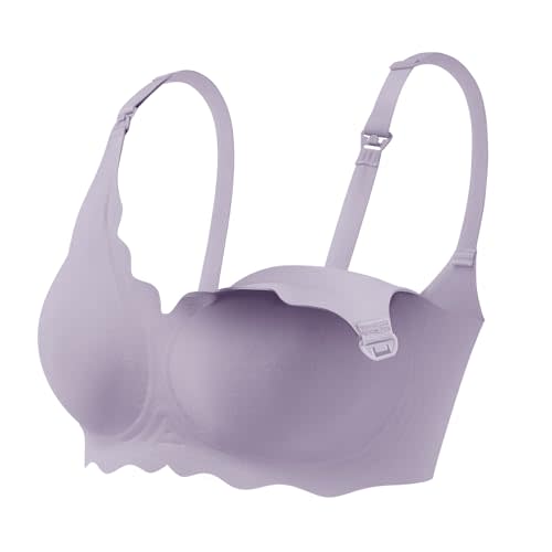haakaa Nursing Bras for Breastfeeding, Ultra-Comfort Seamless Maternity Bra with Jelly-Strip Support