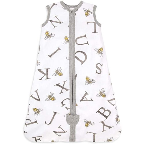 Burt's Bees Baby Infant Wearable Blanket Twinkle Bee Organic Unisex Newborn Clothes Beekeeper - Light Weight 0.5 TOG - (Size Medium)