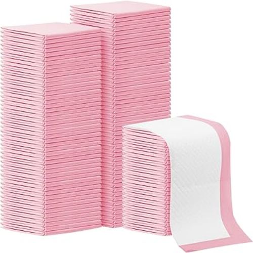 100Pack Disposable Changing Pads,Baby Disposable Underpads 17 X 13 in,Waterproof Diaper Changing Pad,Ultra Absorbent Disposable Pads,Leak-Proof Breathable Underpads Bed Table Protector Mat