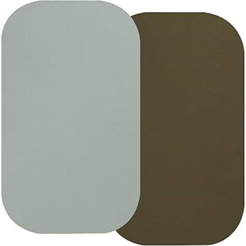 Onacosht 100% Organic Cotton Bassinet Sheets 33" x 19" Compatiable with Baby Delight Beside Me Dreamer Bassinet & Mika Mikcy Bedside Sleeper, Jersey Knit, 2 Pack Olive and Sage