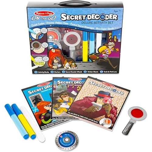 Melissa & Doug On The Go Secret Decoder Deluxe Activity Set and Super Sleuth Toy