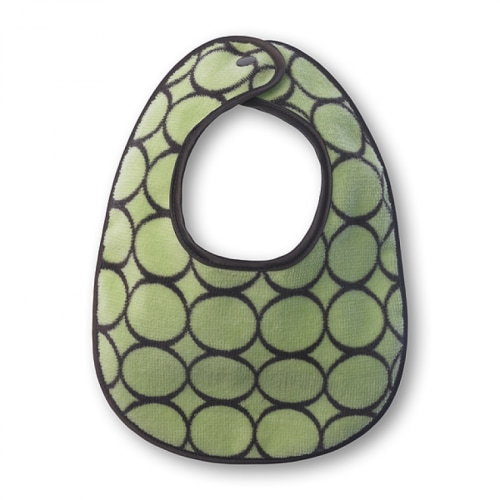 Baby Bib - Brown Mod Circles on Lime -Great price! – SwaddleDesigns