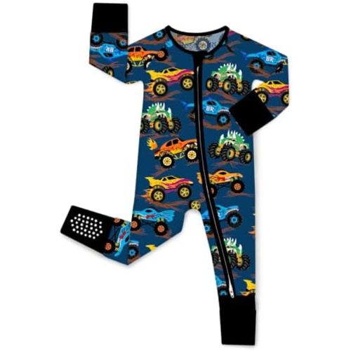 babee Reshinee Bamboo Viscose Baby Footie Pajama, Zipper Sleeper Boys Girls