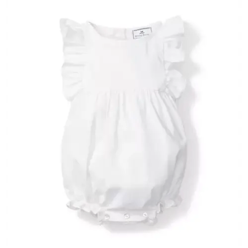 Pajamas Baby's White Twill Ruffled Romper by Janie and Jack