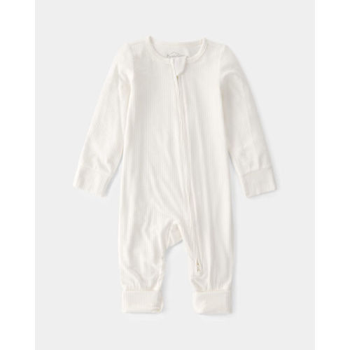 Baby 2-Way Zip PurelySoft Sleep & Play Pajama - Cream | Carter's