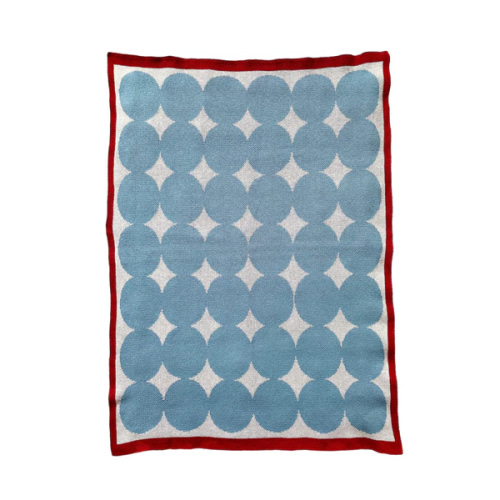 Dream Big Mini- Light Blue & Red Baby Blanket