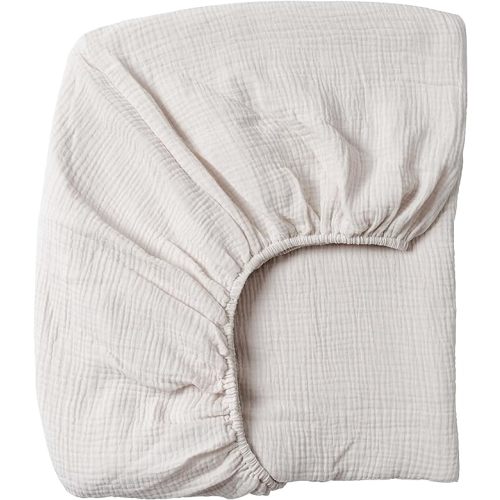 Meracorallo Muslin Fitted Crib Sheet, Soft and Breathable Baby Crib Sheet for Standard Crib and Toddler Mattresses (Fog)