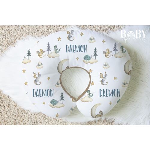 Dragon Baby Nursing Pillow Cover: Personalized Fantasy Gift