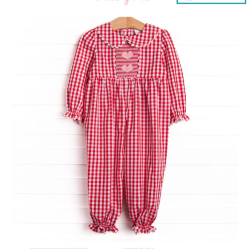 Secret Admirer Smocked Romper, Red – Stitchy Fish