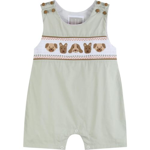 Lil cactus Baby Boys Smocked Shortalls