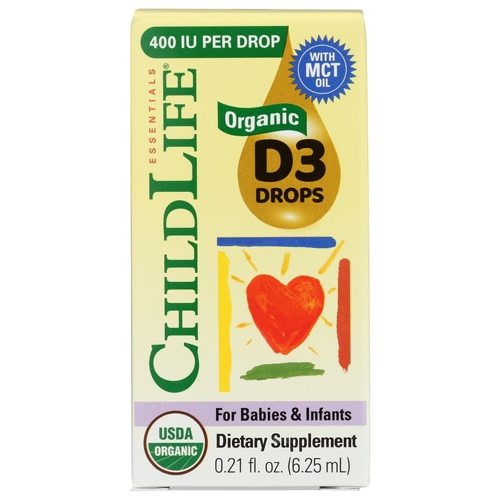 Childlife Babies & Infants Organic Vitamin D3 Drops -- 400 IU - 0.21 fl oz - Vitacost