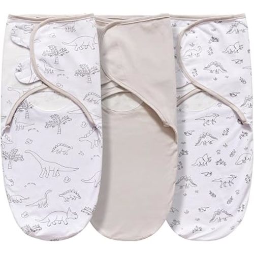 Baby Swaddle Blanket, Adjustable Swaddle Blanket, 3 Pack