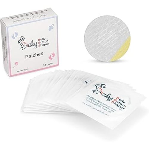 Baby Belly Button Patches 30 Pieces - Cotton Patches Baby Essentials Must Haves - Baby Belly Navel Patches - Newborn Care Belly Button Shaper