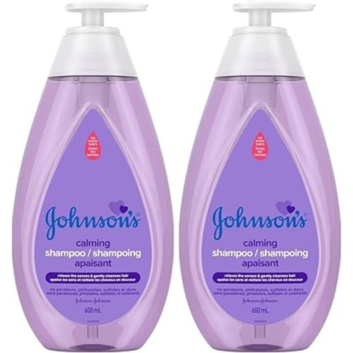 Johnson's Baby Shampoo, Calming Shampoo, Paraben Free, 600 ml (Pack of 2)