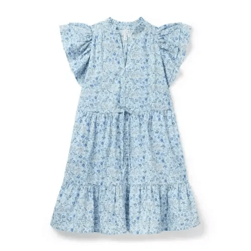 Girl Pale Blue Ditsy Floral Women's Ditsy Floral Matching Dress by Janie and Jack