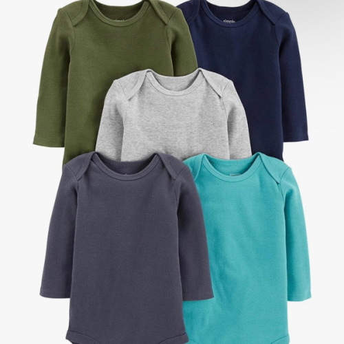 Simple Joys by Carter's Baby-Boys Long-Sleeve Bodysuit Pack of 5Bodysuit