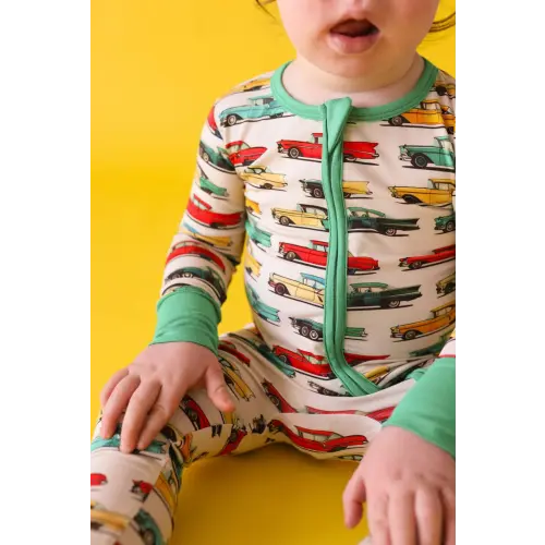 Classic Cars Convertible Bamboo Footie Pajamas – Soft & Stretchy