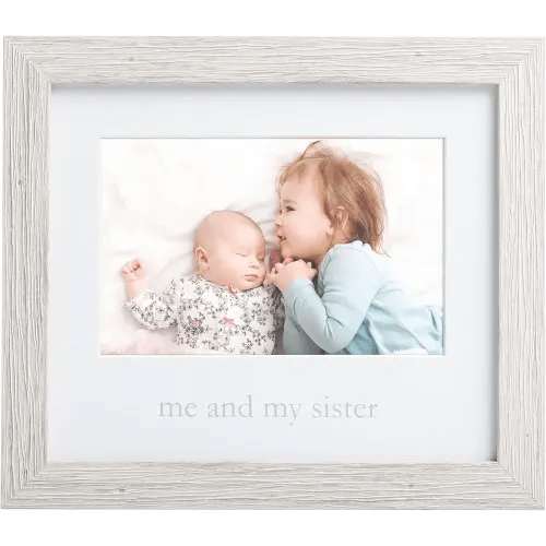 Kate & Milo Rustic Me & My Sister Frame, Sibling Keepsake, Ideal Little or Big Sister Gift, Gender Neutral Nursery Decor
