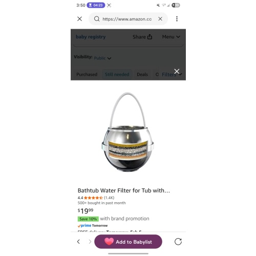 Amazon: Bath Water Filter for Tub Faucet