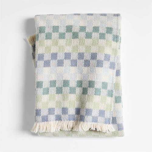 Cool Checker - Jacquard Woven Organic Cotton Baby Blanket