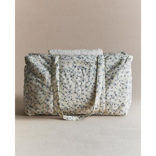 COTTON BLUE FLOWER DIAPER BAG