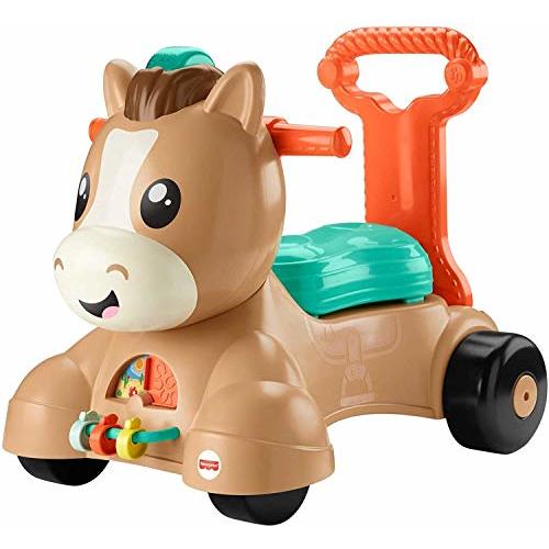 Fisher-Price Baby Walker Learning Toy, Walk Bounce & Ride Pony Ride-On with Music and Lights for Infants and Toddlers Ages 9+ Months [Amazon Exclusive]
