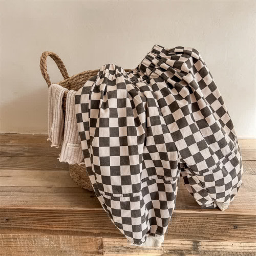 Toddler Design Checkerboard Loose Pants