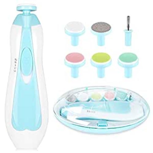 Amazon.com : Electric Nail File Drill for Baby No Sharp Claws Hurt, 6 in 1 Safety Cutter Trimmer Clipper for Toes and Fingers (Blue) : Baby
