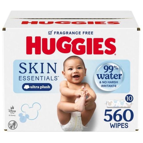 Huggies Skin Essentials Baby Wipes - 560ct -10pk: Hypoallergenic, Paraben-Free, Alcohol-Free