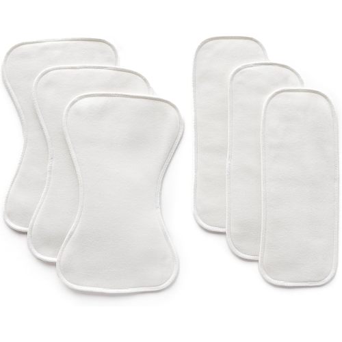 Esembly Ultra Absorbent Overnight Hemp Cloth Diaper Booster Inserts (3 Contours and 3 Boosters)
