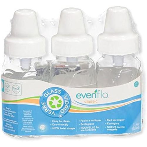 Evenflo 3 Pack Classic Glass Bottle, 4-Ounce