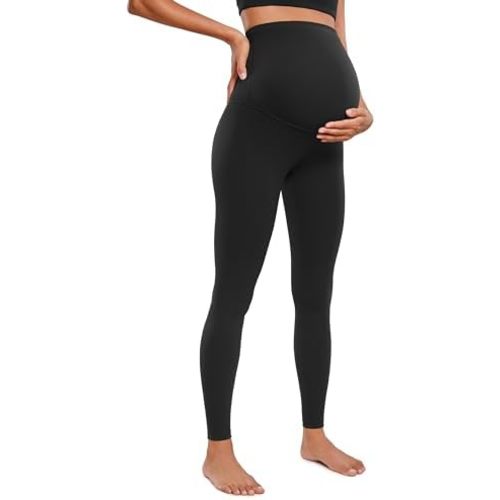 CRZ YOGA Womens Butterluxe Maternity Leggings Over The Belly 28" - Workout Activewear Yoga Pregnancy Pants Buttery Soft