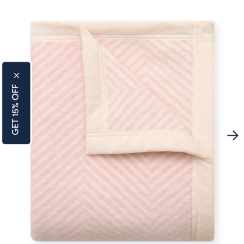 Harborview Herringbone Ballet Pink Mini Blanket