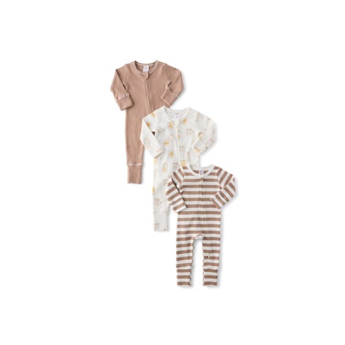 The 3Pk Remi Long Sleeve Zip Romper