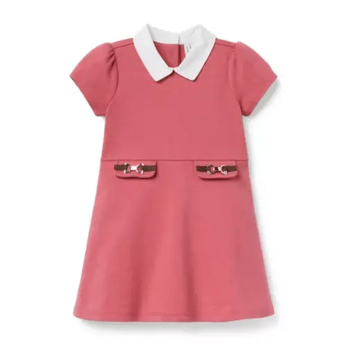 Girl Rose Petal Pink The Quilted Bridle Bit Dress by Janie and Jack