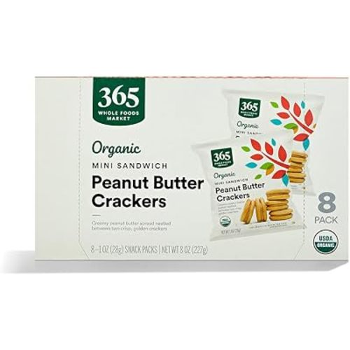 365 by Whole Foods Market, Organic Mini Peanut Butter Sandwich Crackers 8 Count, 1 Ounce