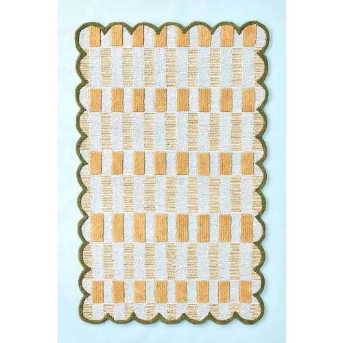 ALEF HOME Tufted Multicolor Art Deco Area Rug, 6x9 ft, Quick Dry