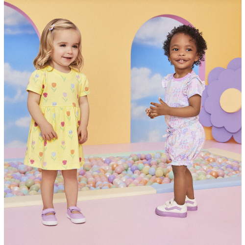 Garanimals Baby Girl Short Sleeve Jersey Assorted Bodysuits Multipack, 3-Pack, Sizes 0-24 Months