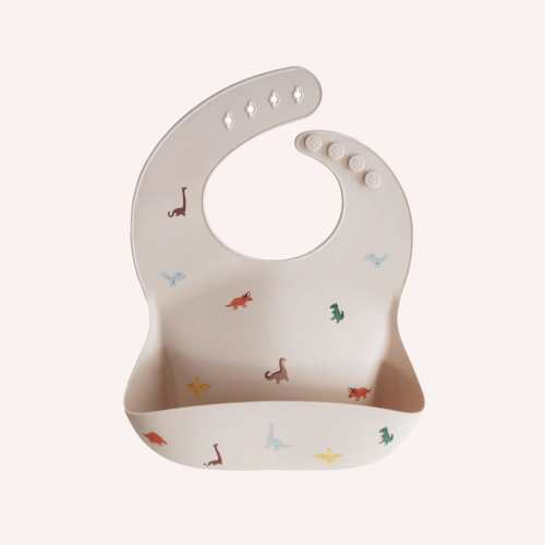 Mushie Silicone Bib - Dinosaurs