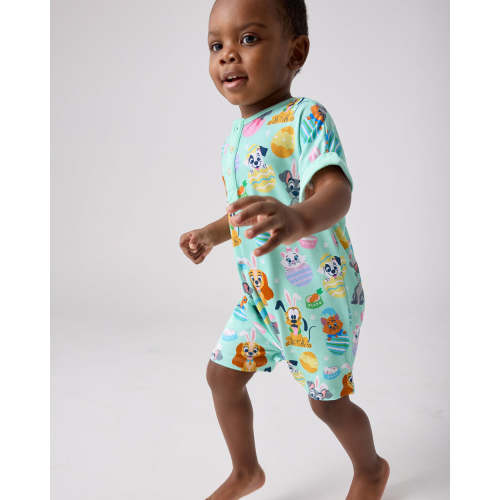 Disney Peekaboo Pets Dolman Henley Romper | Little Sleepies