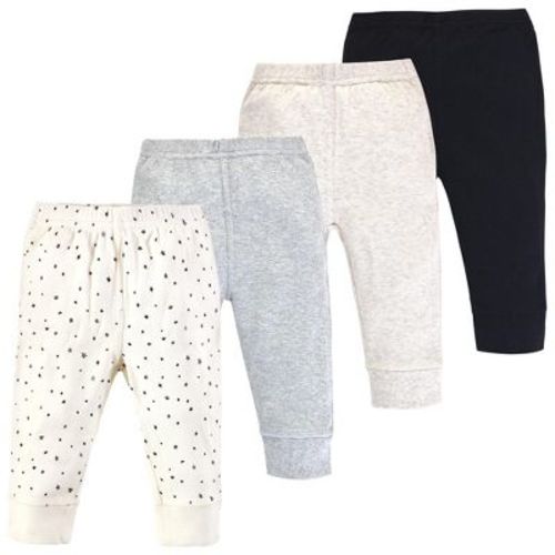 Touched by Nature Basics Infant Baby Organic Cotton Pants 4-Pack, Night Sky, 0-3 Months