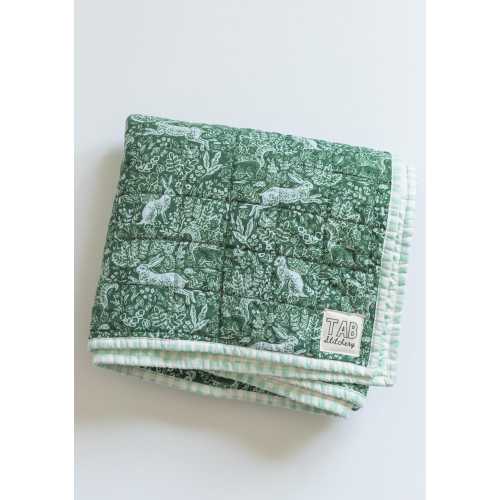 Modern heirloom baby quilt