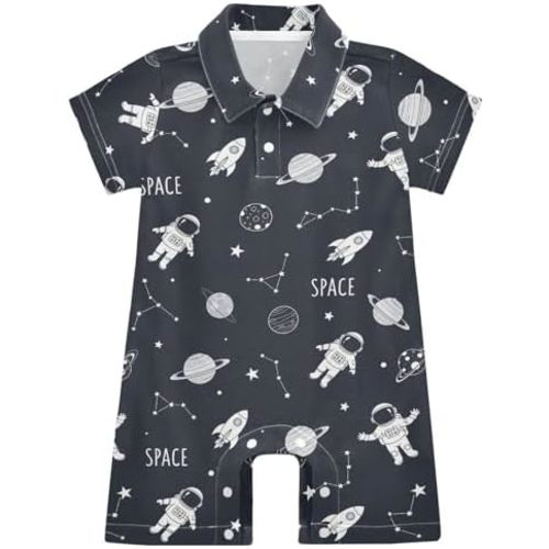 Baby Boys Romper Polo Bodysuit Short Sleeve Jumpsuits One Piece Cotton Outfits for Infant 0-24 Months