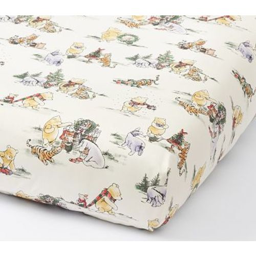 Organic Disney's Winnie the Pooh Holiday Crib Sheet , Multi