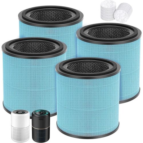 4 Pack AP0601 Filters for AIRTOK AP0601 Air Purifier True HEPA Filters