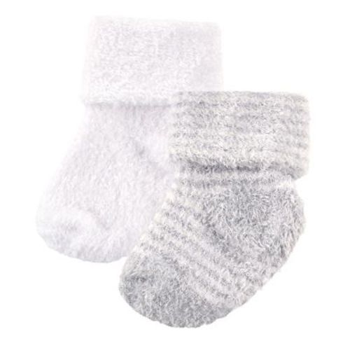 Luvable Friends Infant Baby Chenille Socks, Grey, 0-6 Months