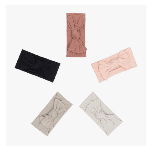 Rosewood Set - Cable Knit Knotted Headbands - 5 Pack