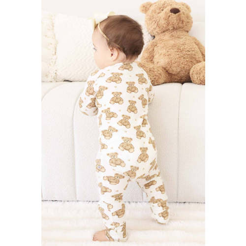 Beary Sweet Bamboo Waffle Convertible Zip Romper