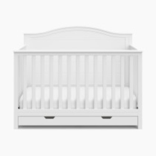 Storkcraft Moss 4-in-1 Convertible Crib with Drawer - White