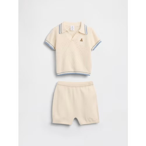 Baby Sweater Polo Outfit Set